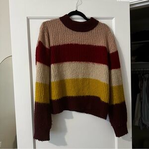 Colorful Striped Crewneck Sweater